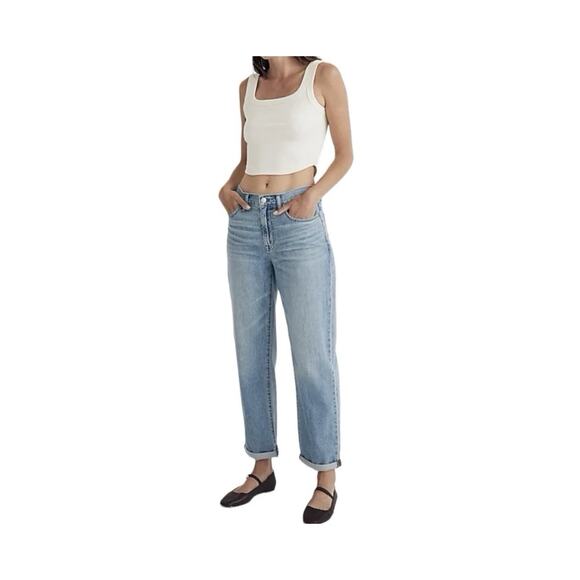 Madewell Denim - Madewell The Slouchy Boy Jean 100% Cotton Denim Womens Jeans Size 29 Medium Wash